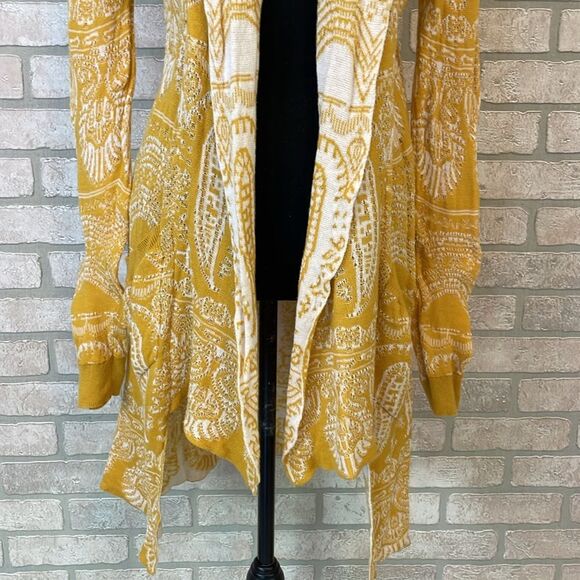 Sun & Shadow sunshine Yellow Long open Cardigan size M - Picture 3 of 9